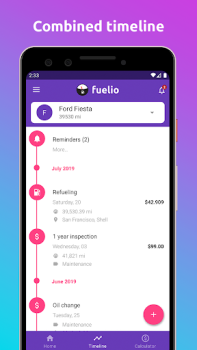 İndir Fuelio: Yakıt ve Ücretleri Arabalar ve Ulaşım Android için Ekran görüntüsü 4