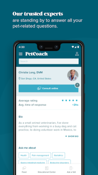 İndir PetCoach Ask a vet online 24/7 Tıp Android için Ekran görüntüsü 2