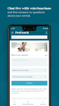 İndir PetCoach Ask a vet online 24/7 Tıp Android için Ekran görüntüsü 5