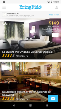 İndir BringFido Pet Friendly Hotels Seyahat Android için Ekran görüntüsü 2
