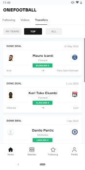 İndir OneFootball - Soccer Scores Spor Android için Ekran görüntüsü 6