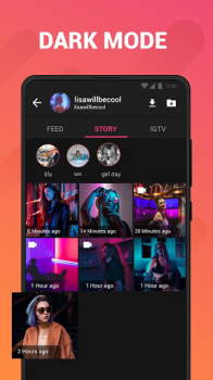 İndir Story Saver for Instagram Video oynatıcılar ve düzenleyiciler Android için Ekran görüntüsü 7