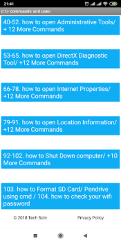 İndir CMD Command Prompt 100+ Best Commands Eğitim Android için Ekran görüntüsü 4