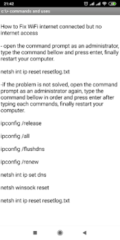 İndir CMD Command Prompt 100+ Best Commands Eğitim Android için Ekran görüntüsü 7