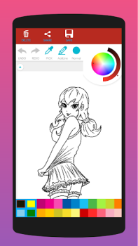 İndir Anime Kız Boyama Kitabı Sanat ve Tasarım Android için Ekran görüntüsü 2