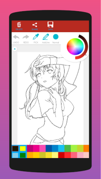 İndir Anime Kız Boyama Kitabı Sanat ve Tasarım Android için Ekran görüntüsü 3