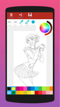 İndir Anime Kız Boyama Kitabı Sanat ve Tasarım Android için Ekran görüntüsü 4