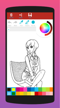 İndir Anime Kız Boyama Kitabı Sanat ve Tasarım Android için Ekran görüntüsü 6