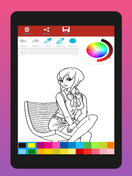 İndir Anime Kız Boyama Kitabı Sanat ve Tasarım Android için Ekran görüntüsü 7