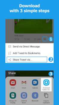 İndir Download Twitter Videos - GIF Araçlar Android için Ekran görüntüsü 3