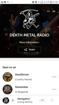 İndir Death Metal Radio Müzik ve Ses Android için Ekran görüntüsü 2