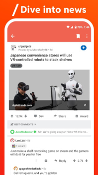İndir Reddit Haberler & Dergiler Android için Ekran görüntüsü 4