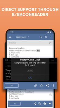 İndir BaconReader for Reddit Haberler & Dergiler Android için Ekran görüntüsü 7