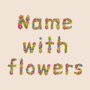 İndir  Name With Flowers - Name Art