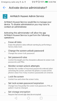 İndir AirWatch Service for Huawei İş Dünyası Android için Ekran görüntüsü 3