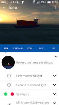 İndir COLREGs Lights & shapes Eğitim Android için Ekran görüntüsü 2
