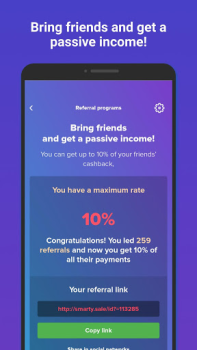 İndir Smarty.Sale - кэшбэк с покупок Alışveriş Android için Ekran görüntüsü 2