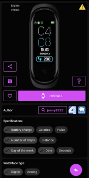 İndir Mi Band 4 WatchFaces Araçlar Android için Ekran görüntüsü 4