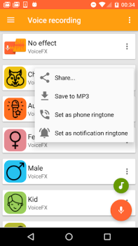 İndir VoiceFX - Ses Efektli Ses Deği Eğlence Android için Ekran görüntüsü 3