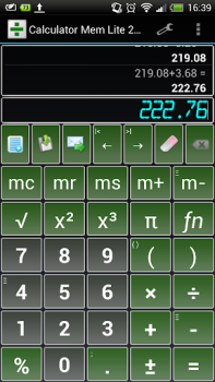 İndir Calculator Mem Lite İş Android için Ekran görüntüsü 3