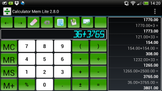 İndir Calculator Mem Lite İş Android için Ekran görüntüsü 7