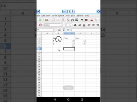 AndroCalc XLS, XLSX ve ODS içi