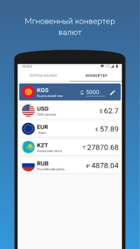 İndir Курсы валют Кыргызстана Finans Android için Ekran görüntüsü 3