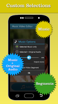 İndir Music Video Editor Add Audio Video oynatıcılar ve düzenleyiciler Android için Ekran görüntüsü 3
