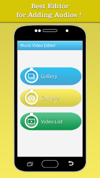 İndir Music Video Editor Add Audio Video oynatıcılar ve düzenleyiciler Android için Ekran görüntüsü 6