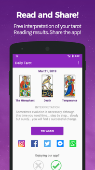 İndir Free Tarot Card Reading - Daily Tarot Yaşam Tarzı Android için Ekran görüntüsü 4