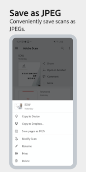 İndir Adobe Scan: PDF Scanner, OCR İş Dünyası Android için Ekran görüntüsü 2