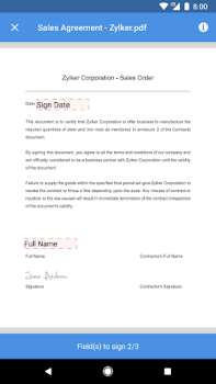 İndir Zoho Sign - Fill & eSign docs İş Android için Ekran görüntüsü 4