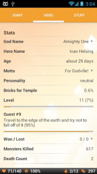 İndir Godville Rol yapma Android için Ekran görüntüsü 3