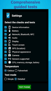 İndir Phone Check and Test Araçlar Android için Ekran görüntüsü 2