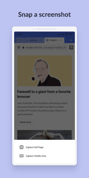 İndir Vivaldi Browser Snapshot İletişim Android için Ekran görüntüsü 6