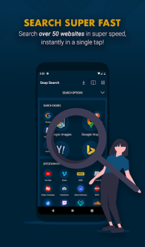 İndir Snap Search - Private Browser İletişim Android için Ekran görüntüsü 3