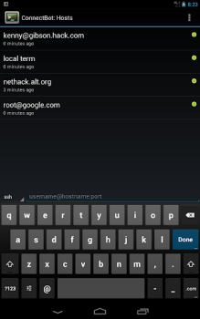 İndir ConnectBot İletişim Android için Ekran görüntüsü 4