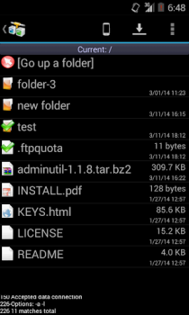 İndir AndFTP (FTP client) Araçlar Android için Ekran görüntüsü 2