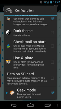 İndir ProfiMail Go - email client İletişim Android için Ekran görüntüsü 3