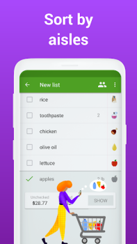İndir Listonic: Grocery List App Alışveriş Android için Ekran görüntüsü 4