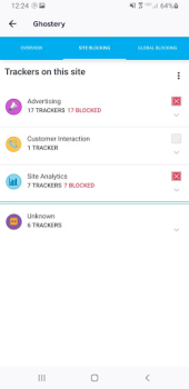 İndir Ghostery Privacy Browser İş Android için Ekran görüntüsü 2