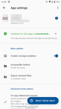 İndir Storage Isolation Araçlar Android için Ekran görüntüsü 3