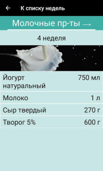 İndir Меню на месяц для похудения Yiyecek & İçecek Android için Ekran görüntüsü 4
