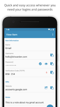 İndir Bitwarden Parola Yöneticisi İş Android için Ekran görüntüsü 2
