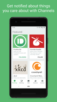 İndir Pushbullet: SMS on PC and more Araçlar Android için Ekran görüntüsü 5