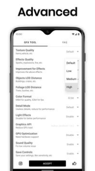 İndir GFX Tool: Launcher & Optimizer Araçlar Android için Ekran görüntüsü 4