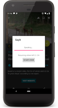 İndir SayIt: Kulaklarınızla okuyun Araçlar Android için Ekran görüntüsü 3
