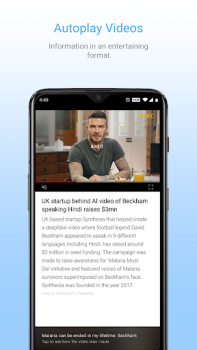 İndir Inshorts - News in 60 words Haberler & Dergiler Android için Ekran görüntüsü 4