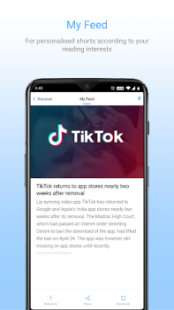 İndir Inshorts - News in 60 words Haberler & Dergiler Android için Ekran görüntüsü 6