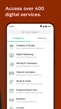 İndir Fiverr - Freelance Service İş Dünyası Android için Ekran görüntüsü 4